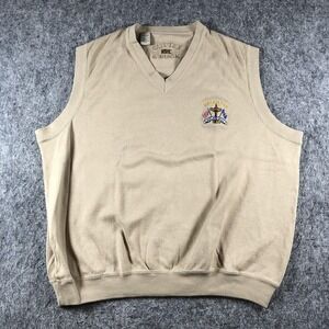 Cutter & Buck Oakland Hills Ryder Cup Mens Large Beige Sweater Vest